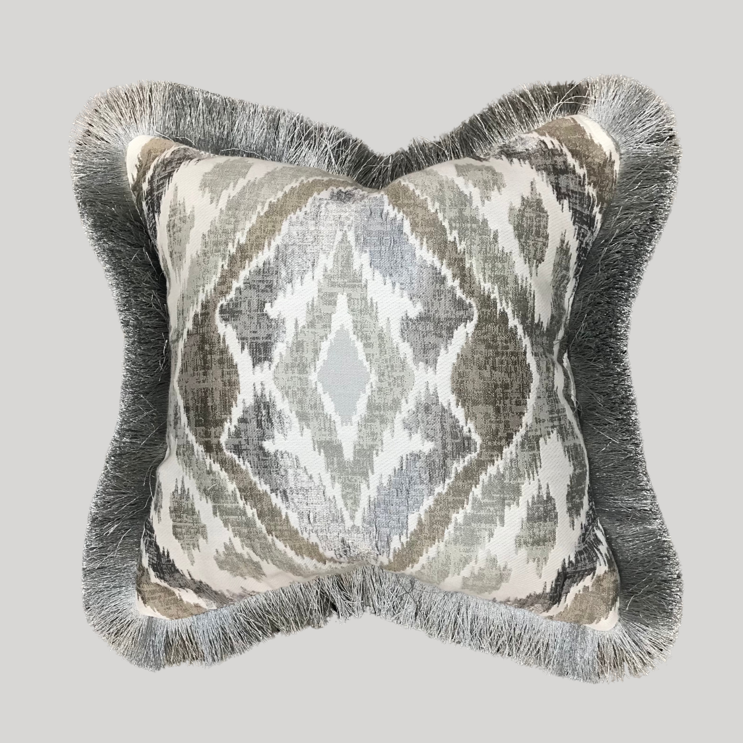 Trapeze Fringed Cushion