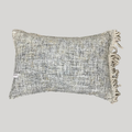 Neutral Fringed Cushion - Rectangle Single-Sided