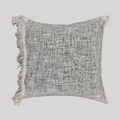 Neutral Side Fringed Cushion - Square
