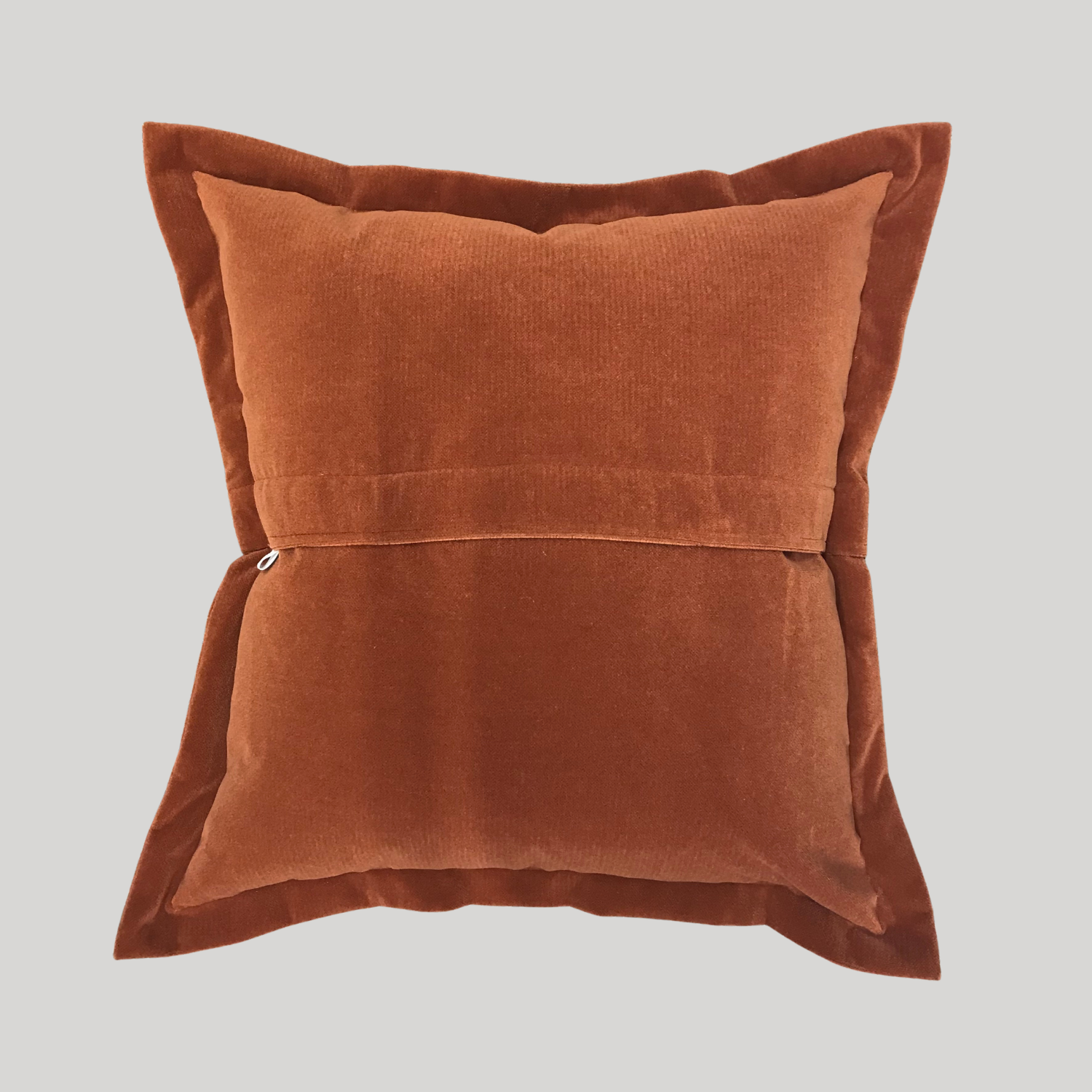 Large Burnt Orange Velvet Cushion