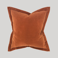 Large Burnt Orange Velvet Cushion