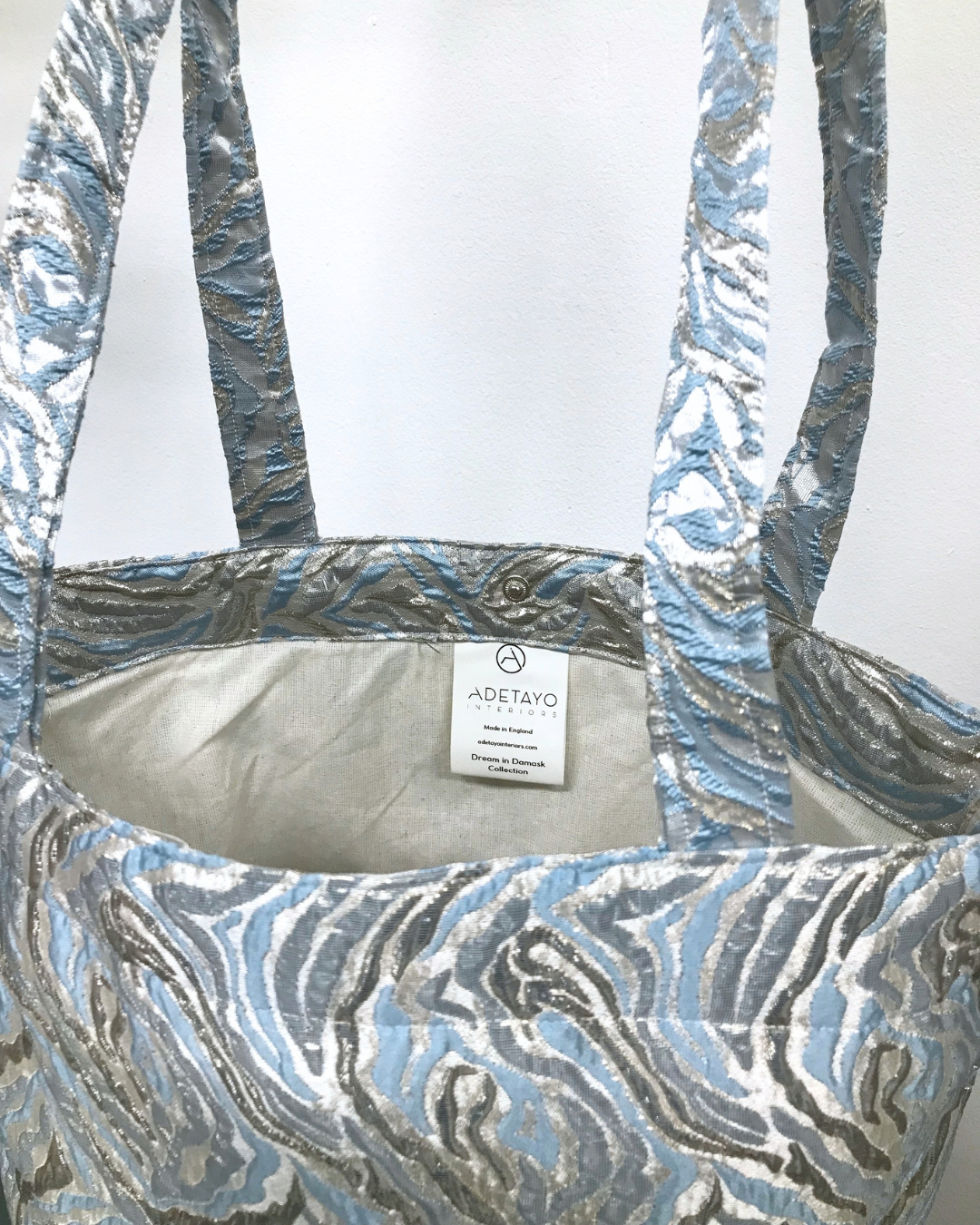 Big Swirl Blue Tote