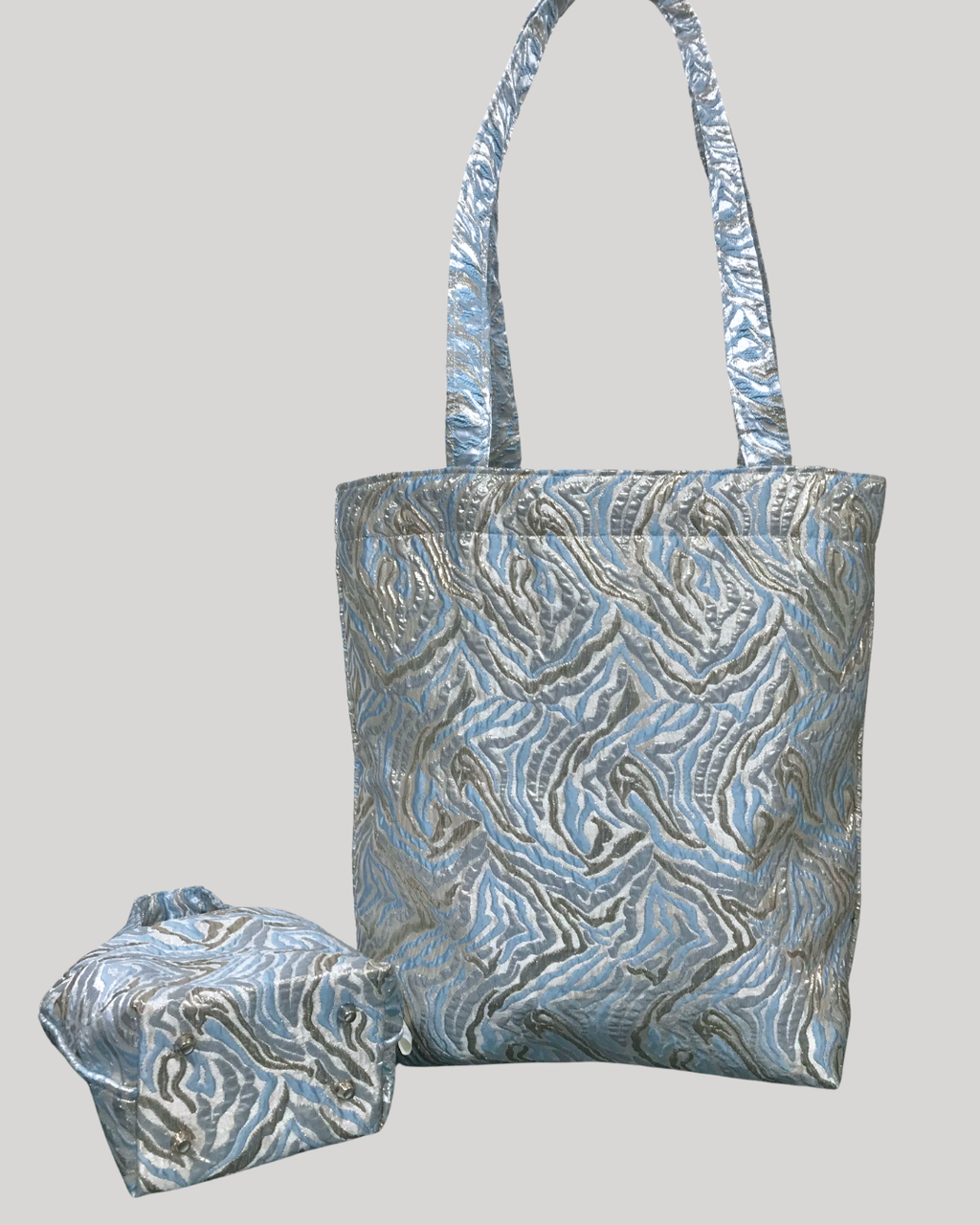 Big Swirl Blue Tote