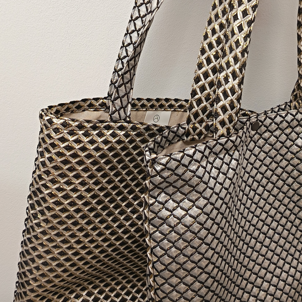 Diamond Tote Bag - Gold