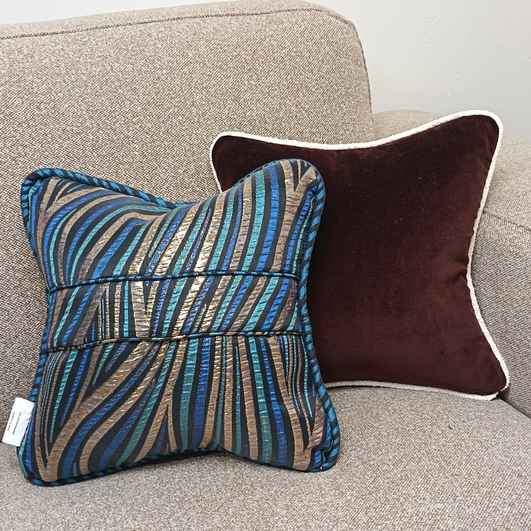 Blue Swirl Statement Cushion